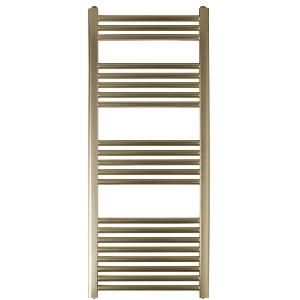 JTP Vos Brushed Brass 1200mm x 500mm Heated Towel Radiator Cut Out